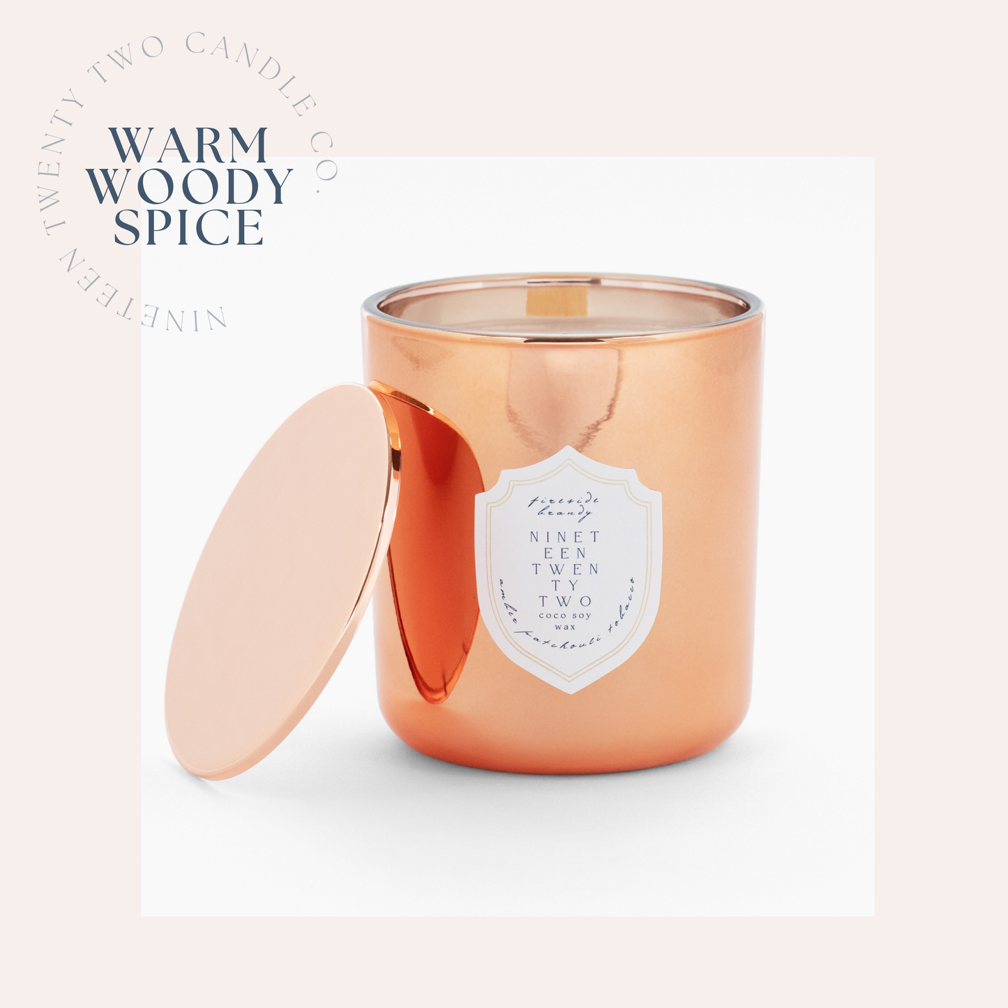 Fireside Brandy Single Wick Candle