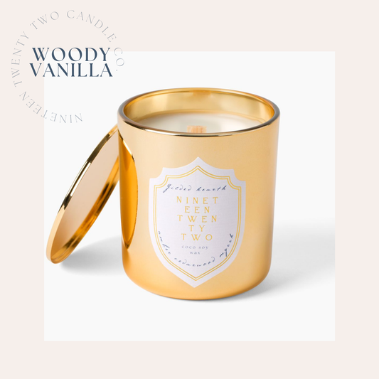 'Gilded Hearth' Small Wood Wick Candle