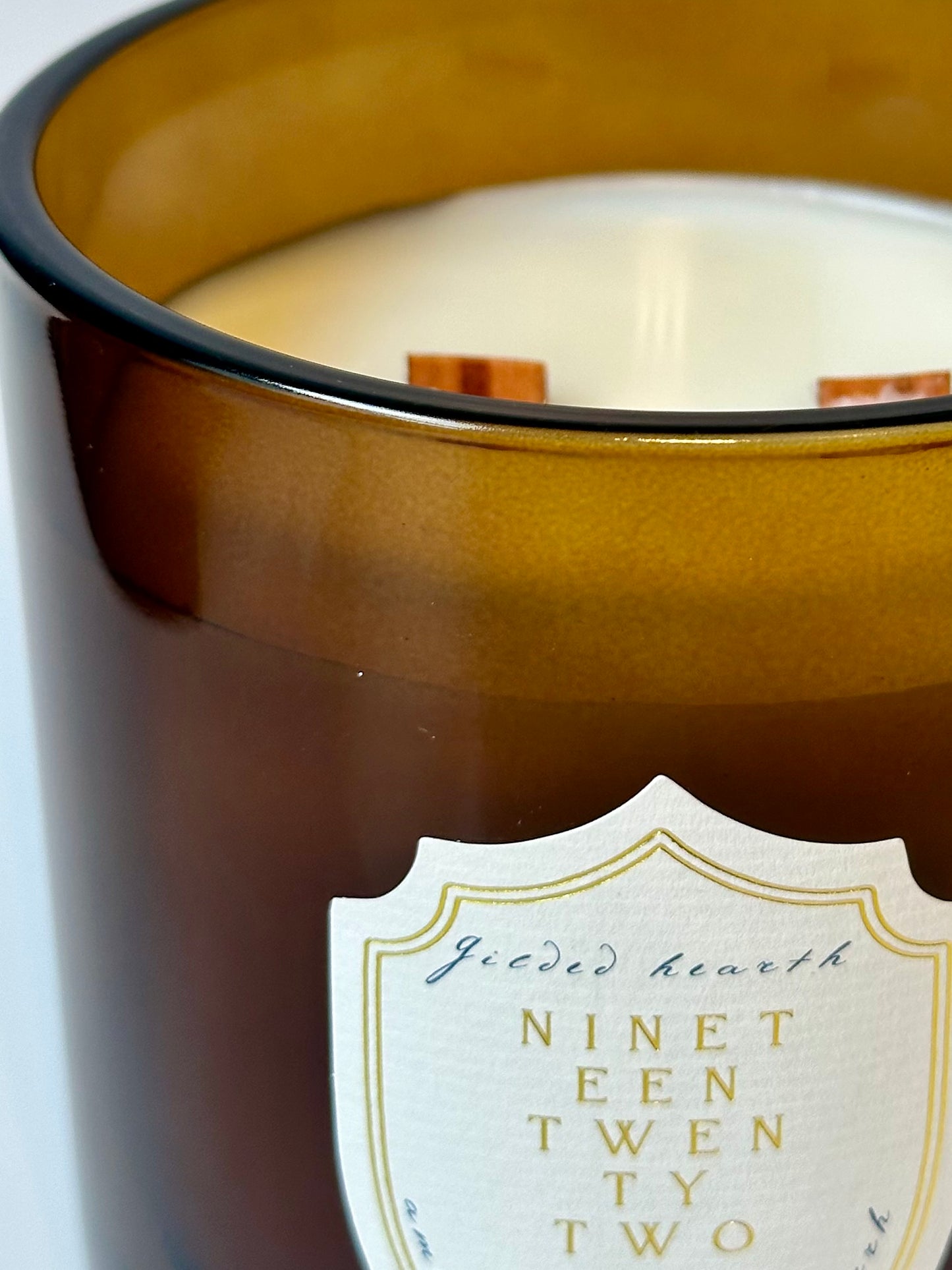 'Gilded Hearth' Large Wood Wick Candle