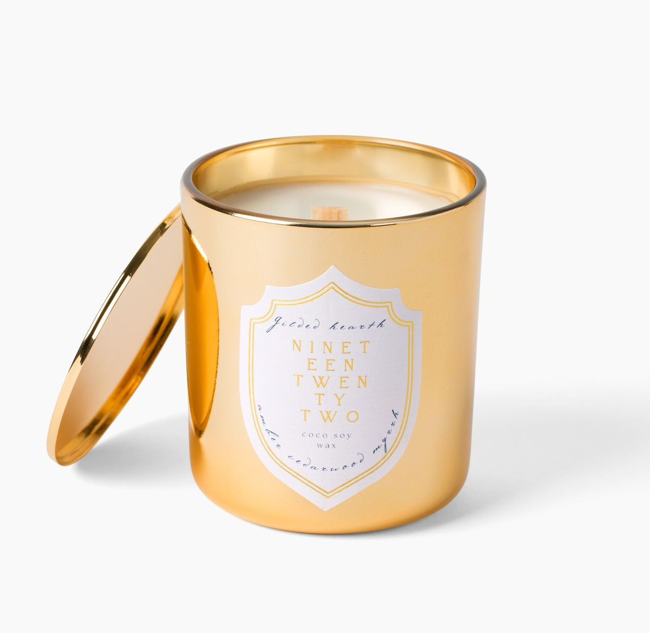 'Gilded Hearth' Small Wood Wick Candle