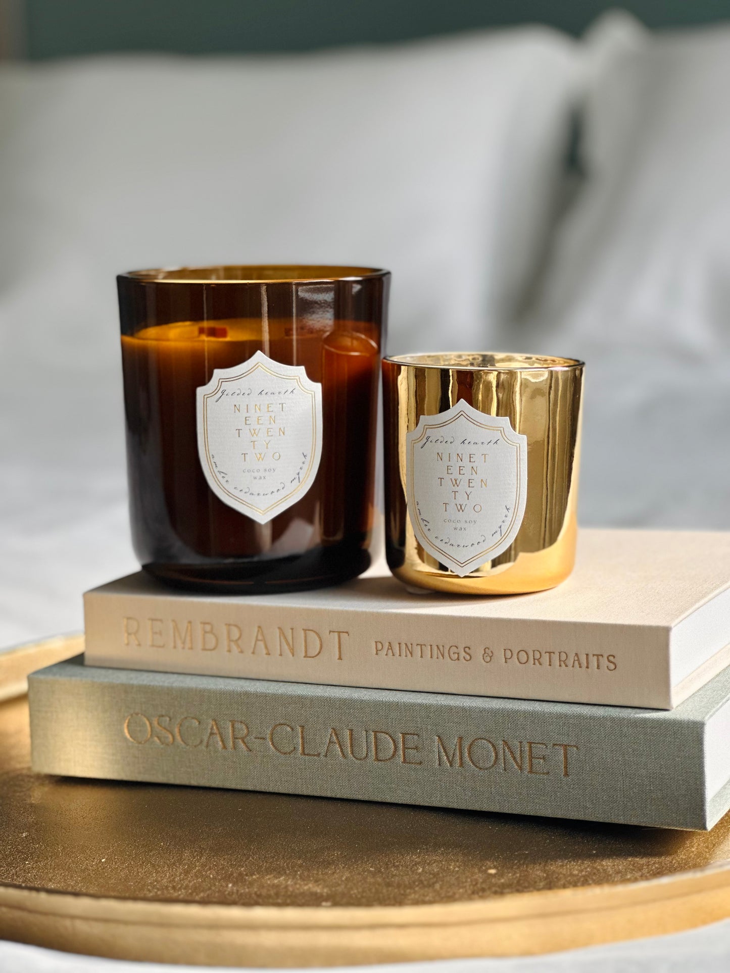 'Gilded Hearth' Large Wood Wick Candle