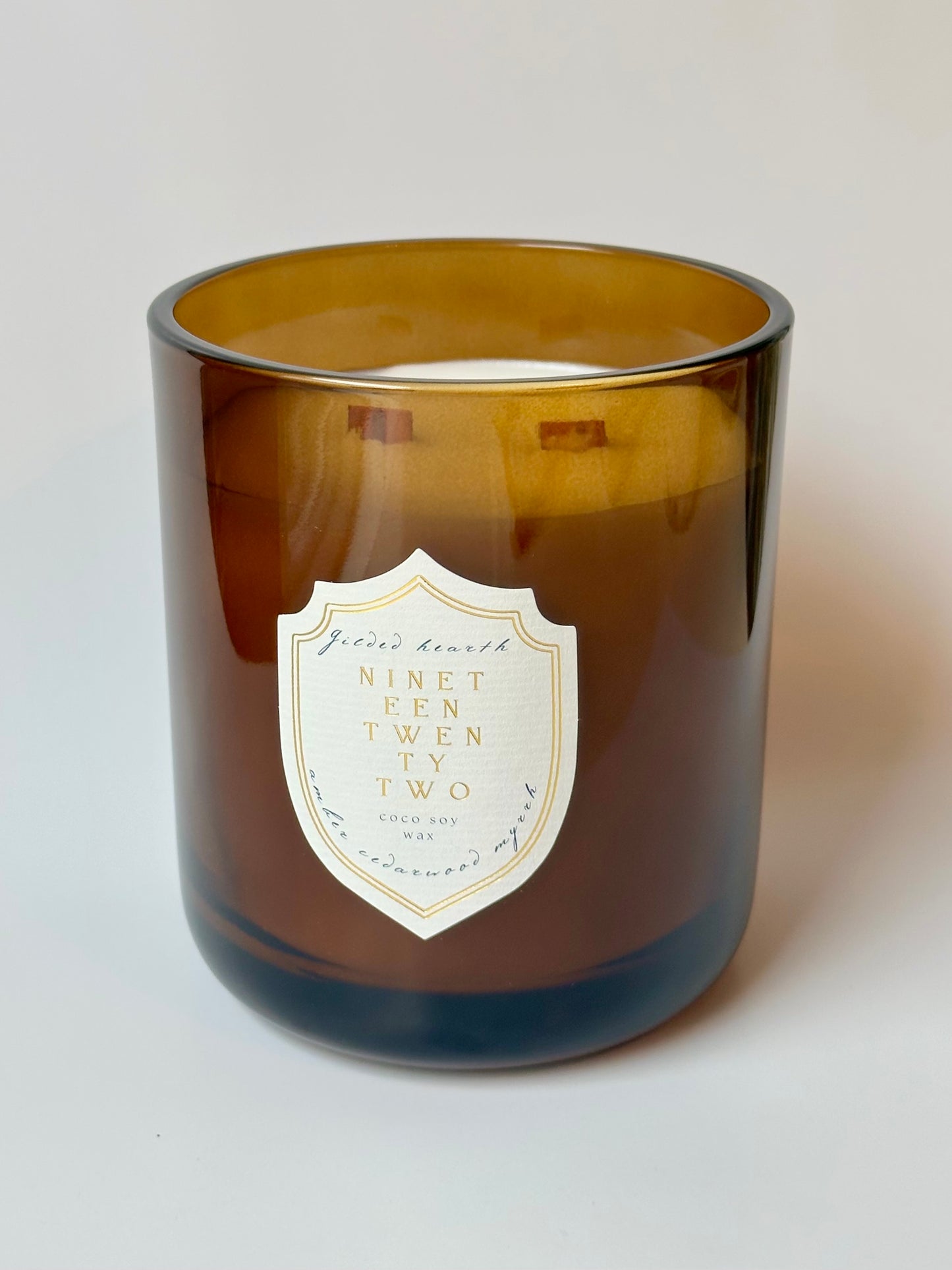 'Gilded Hearth' Large Wood Wick Candle