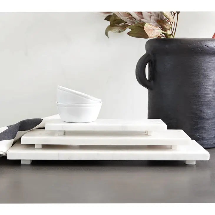 White Marble Tray - Medium