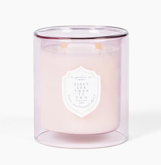 'le Jardin au Soleil' - Warm, Citrus, Floral - Elegant Wood Wick Candle